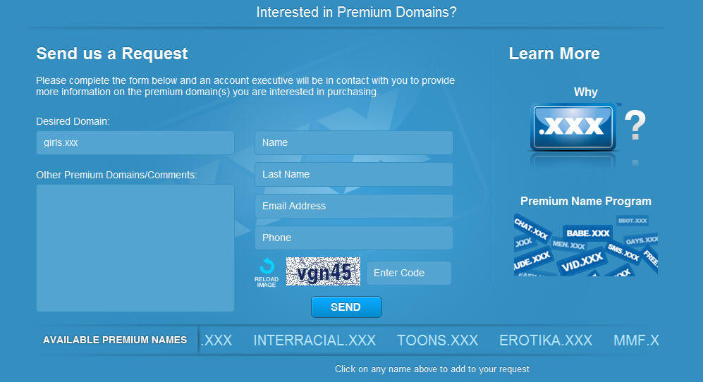 Xxx Registry Puts Asking Prices On Over 1000 Reserved Domains Many