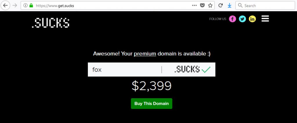 fox.sucks domain names
